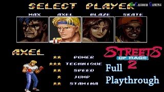 Streets Of Rage 2 Walkthrough  Full Playthrough  AXEL [upl. by Ynnor]