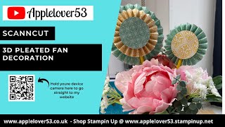 ScanNCut  3D Pleated Fan FlowerDecoration [upl. by Rozina98]