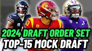 2024 NFL Mock Draft Top15 amp Impact on Fantasy Football Rookie Drafts  fantasyfootball [upl. by Brinson]