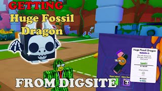 Getting HUGE FOSSIL DRAGON From Digsite ON CAMERA  Pet Simulator 99 [upl. by Hamachi]