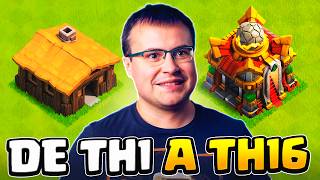 De TH1 a TH16 en un solo vídeo 😎 Clash of Clans [upl. by Snehpets]