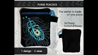 Zippered peacock bag design [upl. by Alhahs]