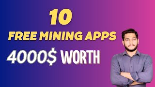 10 Free BitcoinCrypto Mining Apps Tutorial  Real Mining Apps [upl. by Nadler]