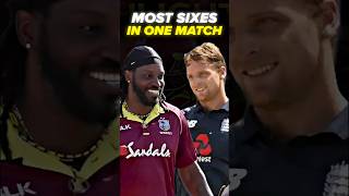 Record breaking sixes in cricket 😱 cricket chrisgayle josbuttlerbatting sixes engvswi [upl. by Dowell]