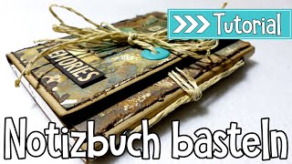 Notizbuch basteln  Mini Art Journal  Mini Book  Tutorial DEUTSCH  Basteln mit Papier  einfach [upl. by Fairleigh]