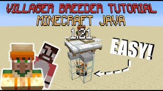 Villager Breeder TUTORIAL Minecraft Java 121 [upl. by Barthelemy891]