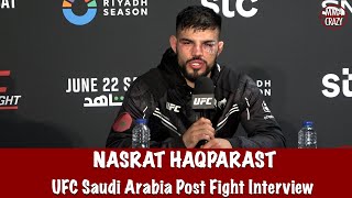 Nasrat Haqparast on Renato Moicano call out quotIm coming for the top 15 with violencequot [upl. by Lardner]