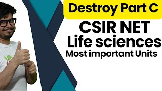 Most important Units for CSIR NET Life science part C  csir net part c preparation strategy [upl. by Giustina]