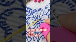 Bordado de flores embroidery handmade embroiderydesign embroideryart bordado stitching [upl. by Elttil68]