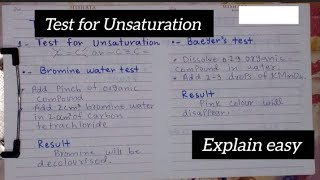 Functional GroupsBromine water Baeyers testClass 10Chemistry [upl. by Cohe161]