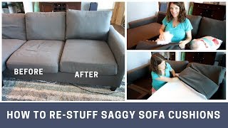 How to Re Stuff Sofa Cushions [upl. by Relyt]