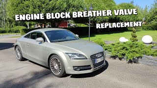 Audi TT 20TSFI  Engine block breather PCV Replacement [upl. by Nolaj]