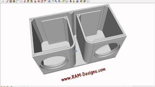 RAM Designs Alpine TypeR Dual 12quot Ported Sub Box Design [upl. by Eniale]