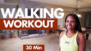 30 Minute Fat Burning Walking Workout  No Equipment [upl. by Yentruocal]