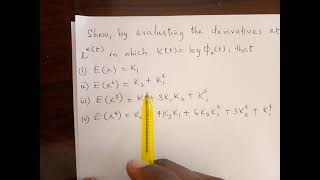 Cumulant generating function [upl. by Mientao]