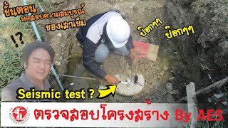 ขั้นตอนวิธีการทดสอบเสาเข็ม seismic test by AES ตรวจสอบโครงสร้าง [upl. by Nolyaj870]