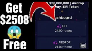 Eifi Coin Airdrop Withdraw Free Airdrop Trust wallet Live Claim 100real [upl. by Dleifxam]