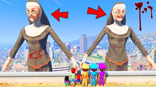 LITTLE SINGHAM WITH SHIVA KICKO SHINCHAN FOUND BIGGEST EVER EVIL NUN IN GTA 5 [upl. by Sension200]