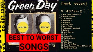 Green Day Nimrod Songs Worst To Best [upl. by Carlisle]