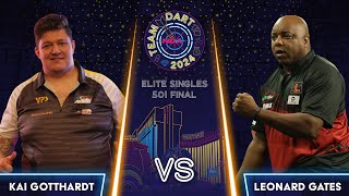 Kai Gotthardt vs Leonard Gates  501 Elite Finals  NDA Team Dart [upl. by Alacim]