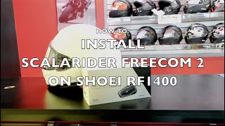 Scalarider Freecom 2 Communicator Install on Shoei RF1400 [upl. by Ardnahc]