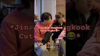 Bts Jin And Jungkook Cute Fight😂shortsfeed jinkook viralshorts [upl. by Yoccm]