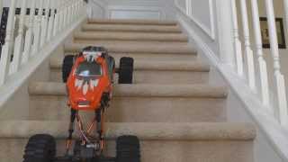 Mad Torque Crawler Mod 18 to  15 scale conversion Now climbing easily on stairs [upl. by Coniah]