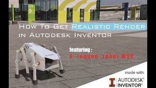 5A Autodesk Inventor Tutorial  Realistic Render Image [upl. by Sivram]