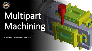 Multiplane Machining  4 Axis Mill  SolidWorks CAM 2020 [upl. by Nedac]