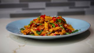 Chicken Pasta with Red Pesto Sauce [upl. by Hillel690]