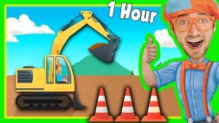 Diggers for Children with Blippi and More  1 Hour Long [upl. by Chas317]