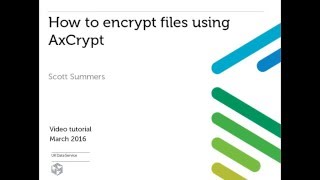 Encrypt files using AxCrypt [upl. by Undis]