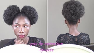 AFRO PUFF AVEC POSTICHE [upl. by Analram970]