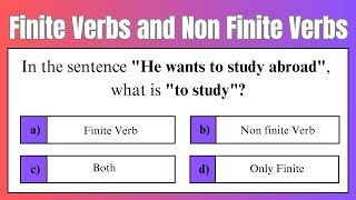 Finite and Non Finite Verbs in English Grammar [upl. by Atiuqcaj]