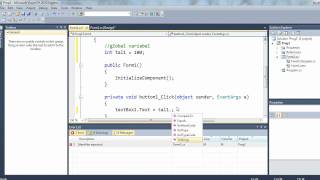 Programmering C Windows forms textbox del 2 global variabel och konverteringavi [upl. by Neleag120]