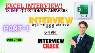 Top 13 Excel Interview Questions and Answers  Job Interview in Excel  Excel Interview  Part 1 [upl. by Naimerej]