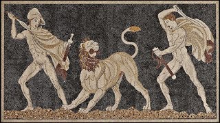 Mosaic of Alexander the Great killing a lion [upl. by Htiduy23]