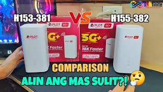 PLDT Home WiFi H153381 and H155382 5G Modem Full Comparison Features and Speed Test  INKfinite [upl. by Eikceb]