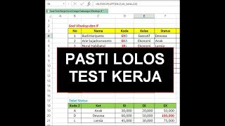 PASTI DITERIMA Contoh Latihan Soal Excel Test Kerja Mudah Banget [upl. by Aiht829]