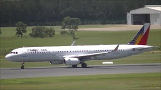 Philippine Airlines A321WL Takeoff At Brisbane Airport [upl. by Peper271]