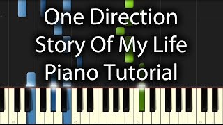 One Direction  Story of My Life Tutorial How To Play On Piano [upl. by Ayhtin]