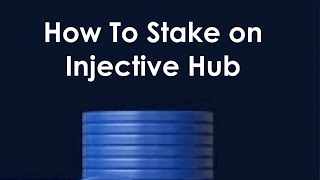 How to Stake on Injective [upl. by Tallu]