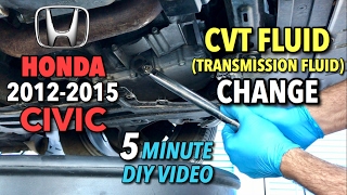 Honda Civic CVT Fluid Change 20142015  5 Minute DIY Video [upl. by Danna]