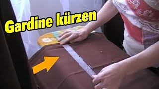 Gardine kürzen ohne nähen  Vorhang kürzen [upl. by Perrine]