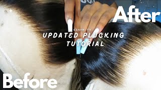 How to Easily Pluck Your Lace Frontal Wig Without The Frustration  CASHNI TV [upl. by Damiani904]