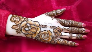 Beautiful Stylish Floral Mehndi Designs  Latest Floral Henna Design For Back Hand  Mehndi designs [upl. by Iolenta]