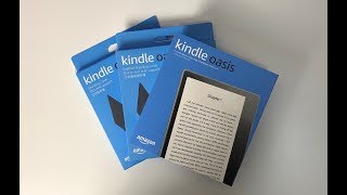 Kindle Oasis 2017  UNBOXING AND THOUGHTS COVERS [upl. by Noeht]