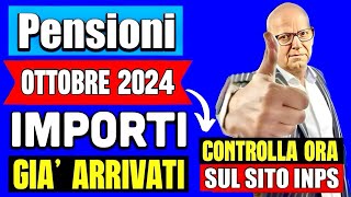 PENSIONI OTTOBRE IMPORTI GIÀ ARRIVATI NEL DETTAGLIO 👉 CONTROLLA ORA SUL SITO INPS I RIMBORSI 💻💰 [upl. by Robbert]