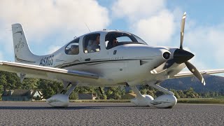 Flying the updated Cirrus SR22 from Ells Willits to Boonville in Flight Simulator [upl. by Gorlicki]