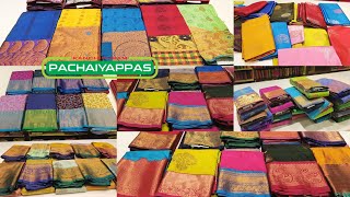 Tnagar Kanchipuram pachiyappas silks Latest soft silk saree Semi Silk collection [upl. by Francis]